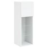 vidaXL TV Cabinet White Engineered wood, glass 12.0 x 11.8 x 35.4 in