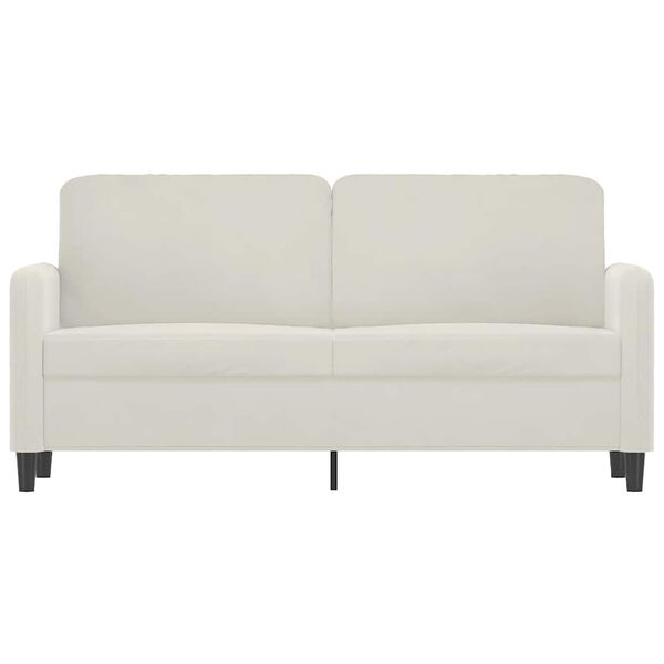vidaXL 2-Seater Sofa Cream 55.1" Velvet
