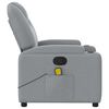 vidaXL Light Grey Massage Recliner Chair Polyester Single