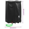 vidaXL Water Tank Black PVC Large Collapsible Water Tank Cylindrical