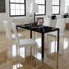 vidaXL Dining Table And Chair Set of 4 Black and White