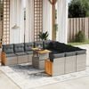 vidaXL Garden Sofa Set Grey