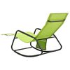 vidaXL Sun Lounger Green Steel 57.1 x 22.4 x 32.7 in Sun Lounger