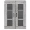 vidaXL Wall Mounted Cabinet Set of 2 Grey sonoma
