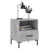 vidaXL Bedside Cabinet Set of 2 Concrete grey Engineered wood, Iron
