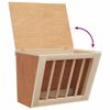 vidaXL Rabbit Hay Feeder 9.8"x7.3"x8.1" Solid Wood Fir