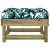vidaXL Garden Footstool Brown, Green