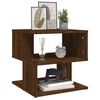 vidaXL Side Table Brown Oak Engineered Wood Small Side Table Square