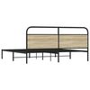 vidaXL Bed Frame Sonoma oak Steel, engineered wood Super King Durable