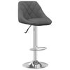 vidaXL Bar Stool Set of 2 Dark Grey Velvet (100% polyester), chromed steel