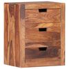 vidaXL Bedside Cabinet 15.7"x11.8"x19.7" Solid Acacia Wood