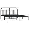 vidaXL Bed Frame Black Powder-Coated Steel Super King Bed Frame