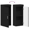 vidaXL Bathroom Wall Cabinet TULUM Black 14.57 x 9.65 x 33.86 in