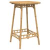 vidaXL Outdoor Bar Table Bamboo Tall Footrest Outdoor Bar Table Square