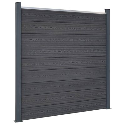 vidaXL Fence Panel Set Gray 343.3"x73.2" WPC