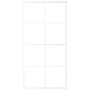 vidaXL Sliding Door Frosted ESG Glass and Aluminum 40.4"x80.7" White