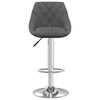 vidaXL Bar Stool Set of 2 Dark Grey Velvet (100% polyester), chromed steel