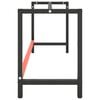 vidaXL Work Bench Frame Matte black and matte red Powder-coated metal