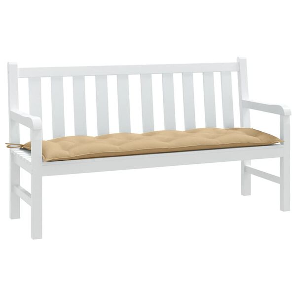 vidaXL Garden Bench Cushion Melange beige 100% polyester