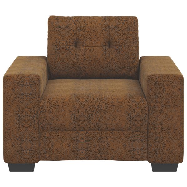 vidaXL Sofa Chair with Cushion Brown Faux leather and Wood