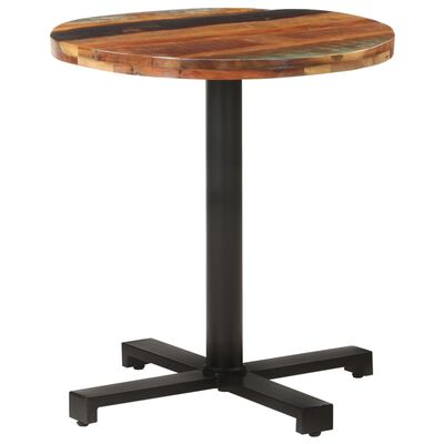 vidaXL Bistro Table Round Ø27.6"x29.5" Solid Reclaimed Wood