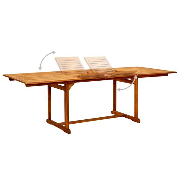 vidaXL Garden Table Natural Wood Solid Acacia Wood