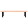 vidaXL Basin Shelf Beech and Black Solid beech wood and steel