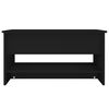 vidaXL Coffee Table Black Engineered wood 31.5 x 19.7 x 15.7 in