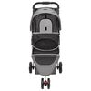 vidaXL Dog Stroller Grey 300D Oxford fabric, steel Medium Foldable
