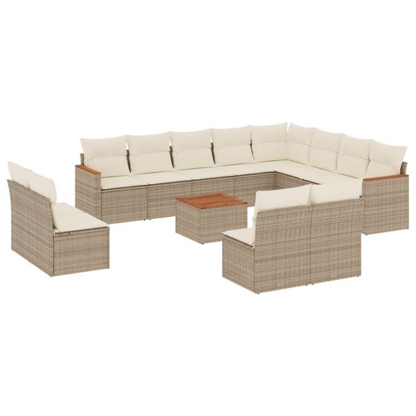 vidaXL Garden Sofa Set Beige