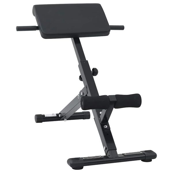 vidaXL Hyperextension Bench Black 101 x 70 x 71 cm Powder-coated steel