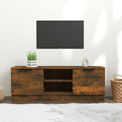 vidaXL TV Stand Smoked Oak 40.2"x13.8"x14.4" Engineered Wood