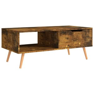 vidaXL Coffee Table Smoked oak Engineered wood Medium Coffee Table