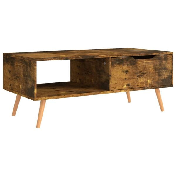 vidaXL Coffee Table Smoked oak Engineered wood Medium Coffee Table