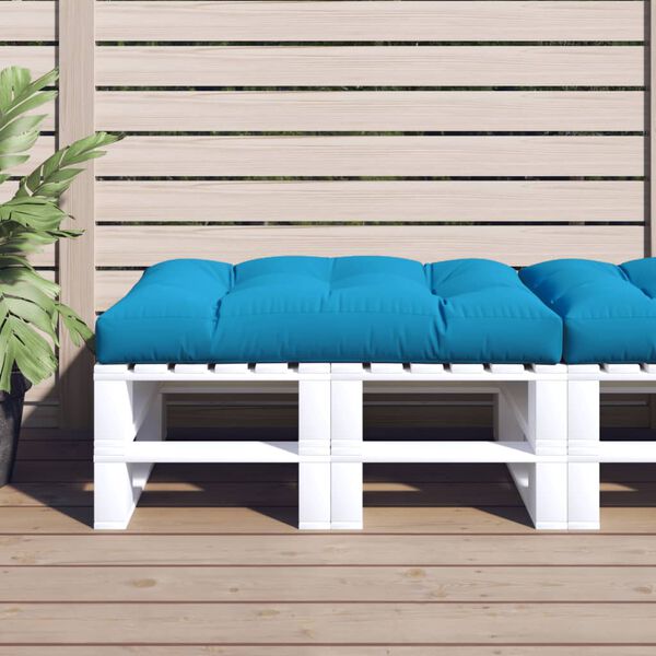 vidaXL Pallet Cushion Blue Polyester Large Waterproof Rectangular