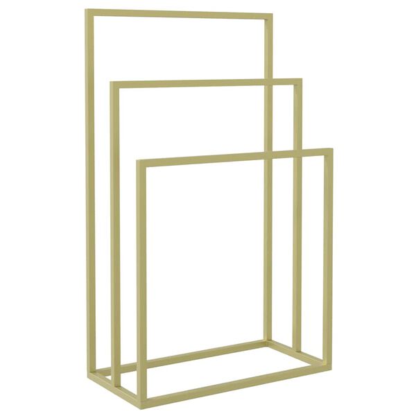 vidaXL Towel Rack Gold Iron 18.9 x 9.4 x 31.1 in Towel Rack