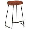 vidaXL Bar Stool Set of 2 Natural Mango Wood Solid Mango Wood Standard