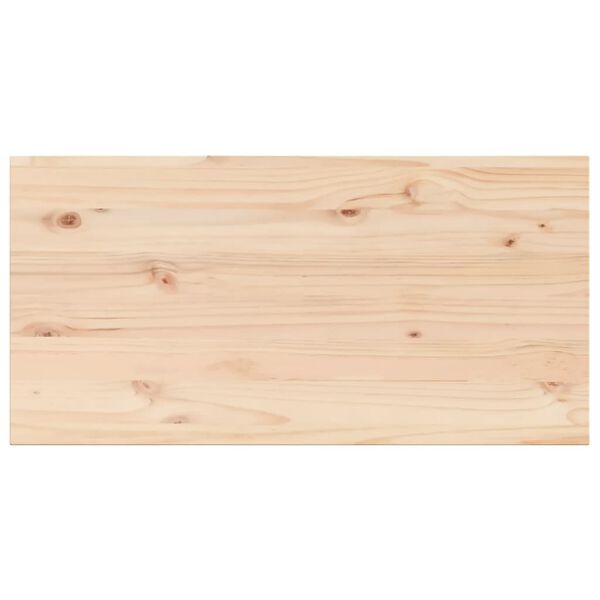 vidaXL Table Top Set of 4 Natural Solid pine wood 35.4 x 17.7 x 1.0 in