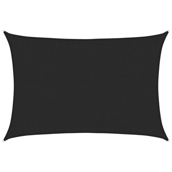 vidaXL Sunshade Sail 1.75 oz/ft&sup2; Black 11.5x14.8' HDPE