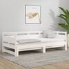 vidaXL Pull-out Day Bed White Solid pine wood 2x