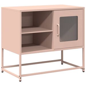 vidaXL TV Cabinet Pink Cold-rolled steel Medium TV Cabinet Rectangular