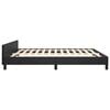 vidaXL Bed Frame With Headboard Black Faux leather, plywood, engineered wood