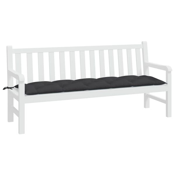vidaXL Garden Bench Cushion Black Oxford fabric polyester