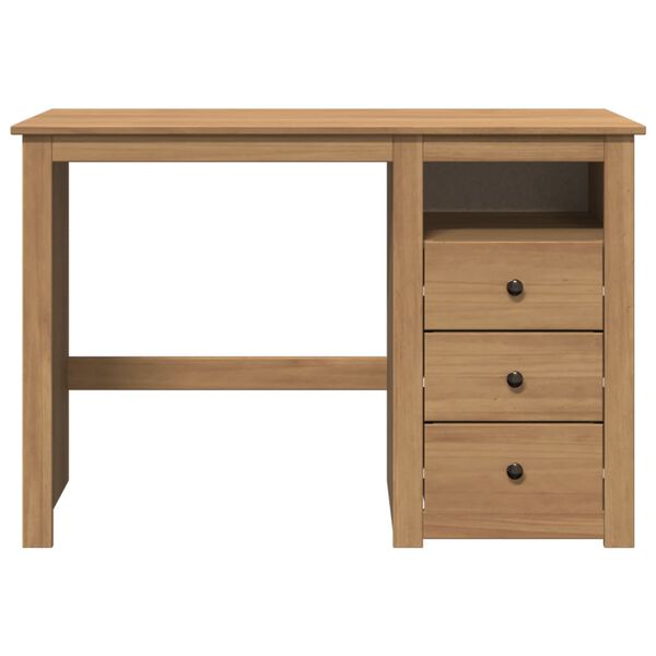 vidaXL Desk Honey Solid pine wood 44.1 x 17.7 x 29.5 in Desk