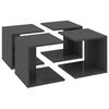 vidaXL Coffee Table Set of 4 High gloss grey Engineered wood Medium