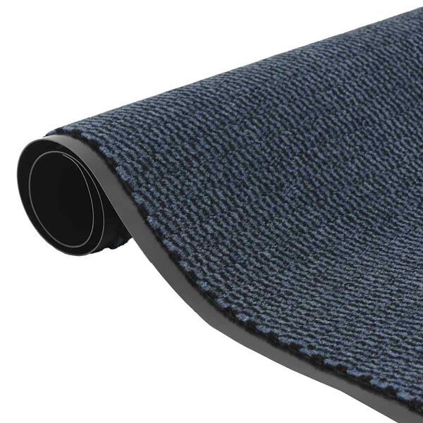 vidaXL Doormat Blue Polypropylene and PVC 35.4 x 59.1 in Non-slip