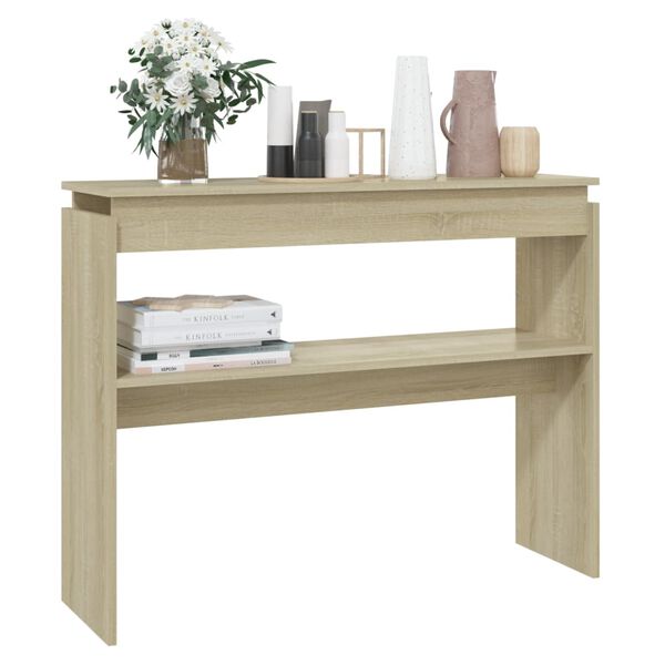 vidaXL Console Table Sonoma oak Engineered wood Compact Storage