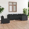 vidaXL Garden Lounge Set Black PE Rattan Medium Modular