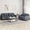 vidaXL Sofa Set Dark Grey Velvet (100% polyester), metal, textilene, plywood