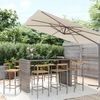 vidaXL Garden Bar Set Grey